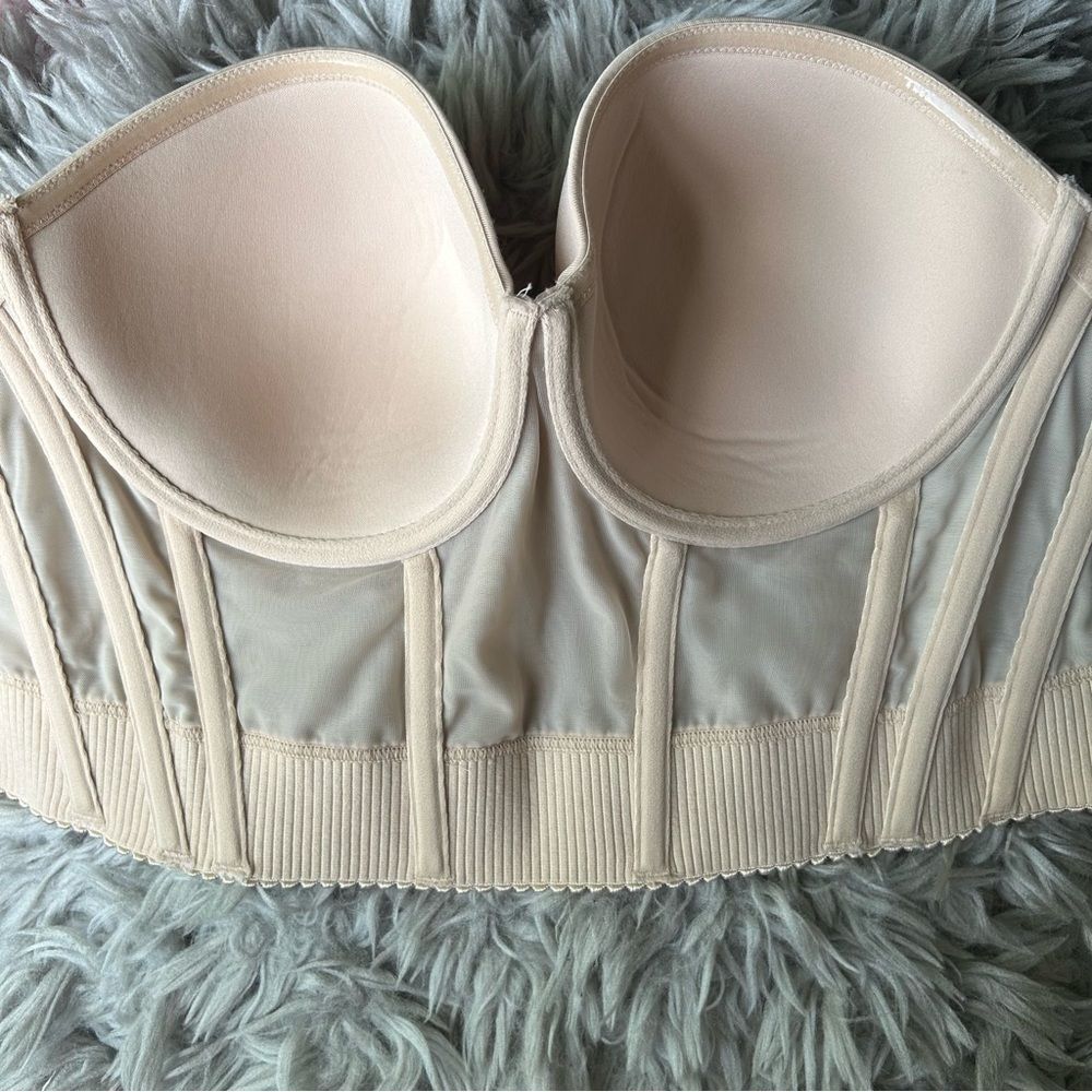 Wacoal Red Carpet Long Line bustier bra top women’s size 34DDD - Picture 9 of 10